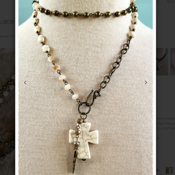 Bohemian “ Valerie “ Boho Adjustable Beaded Necklace - Picture 2 of 7